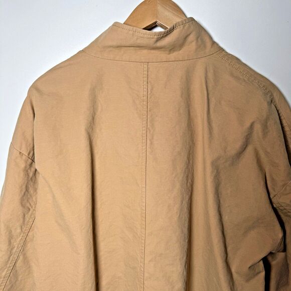 Eileen Fisher Womens Medium Utility Jacket Beige Tan Kimono Sleeve Minimalist - Picture 6 of 12